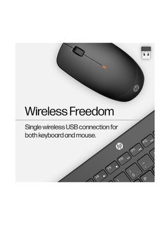 HP 230 Wireless Keyboard and Mouse Combo Set, 1600 Dpi, English, 18H24AA#ABV Black  - Image 3
