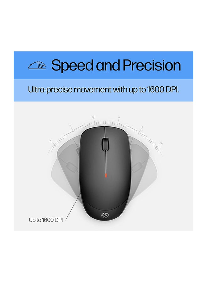 HP - 230 Wireless Keyboard and Mouse Combo Set, 1600 Dpi, English, 18H24AA#ABV Black - Image 1