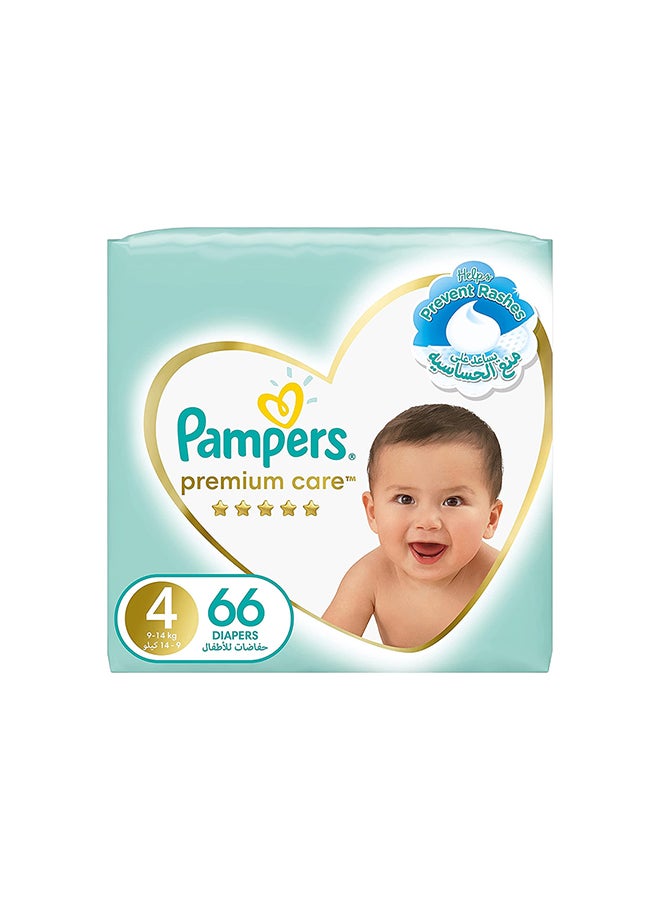 Pampers Premium Care Taped Diapers Size 4 - 66 Pieces  - Image 1