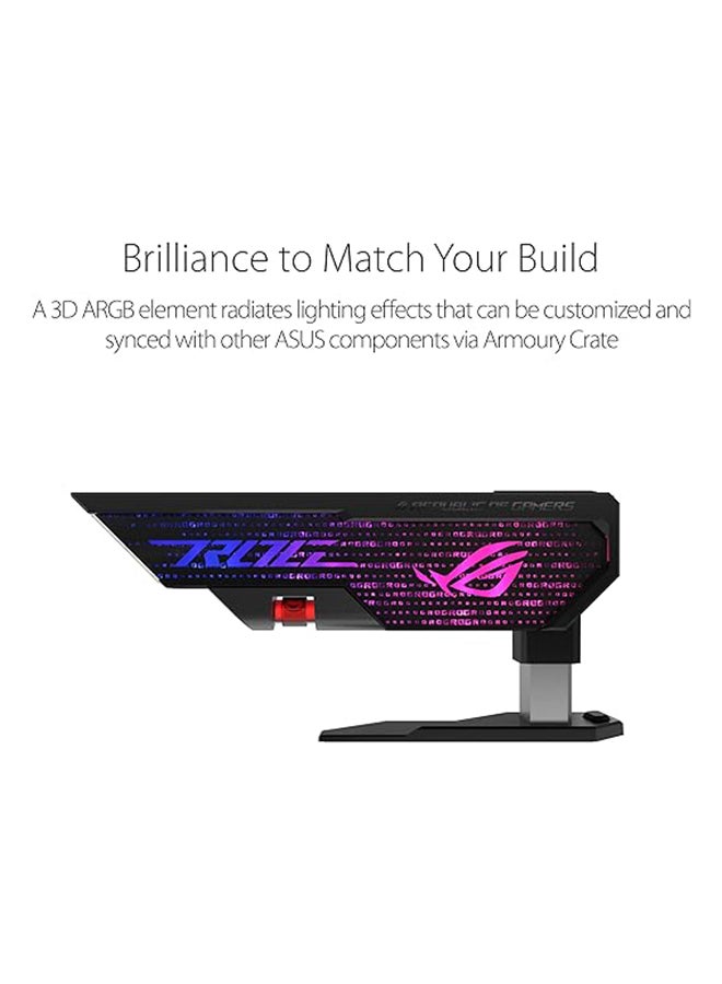 ASUS - ROG Herculx Graphics Card Anti-Sag Holder Bracket (Solid Zinc Alloy Construction, Easy Toolless Installation, Included Spirit Level, Adjustable Height, Wide Compatibility, Aura Sync RGB) - Image 1
