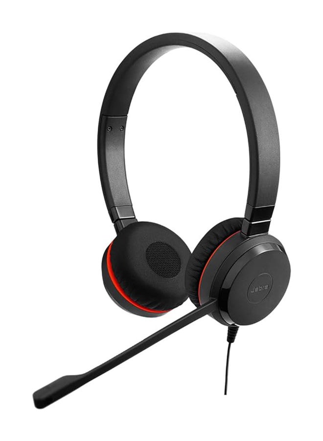 Jabra Evolve 20SE MS Stereo Headset with Microphone Binaural Headband – Headphones with Microphone (Call Center/Office, -10 – 50 °C, -30 – 80 °C, Regional, Headband,) Black - Image 1