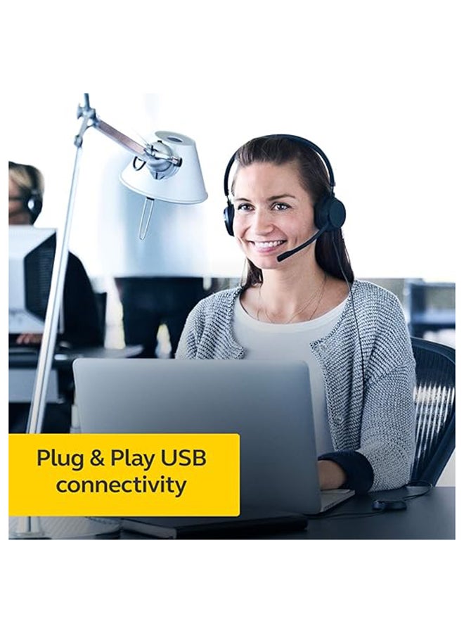 Jabra Evolve 20SE MS Stereo Headset with Microphone Binaural Headband – Headphones with Microphone (Call Center/Office, -10 – 50 °C, -30 – 80 °C, Regional, Headband,) Black - Image 3