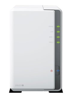 Synology DS223J 16TB 2 bay Desktop NAS Solution installed with 2 x 8TB HAT3300 Drives White  - Image 2