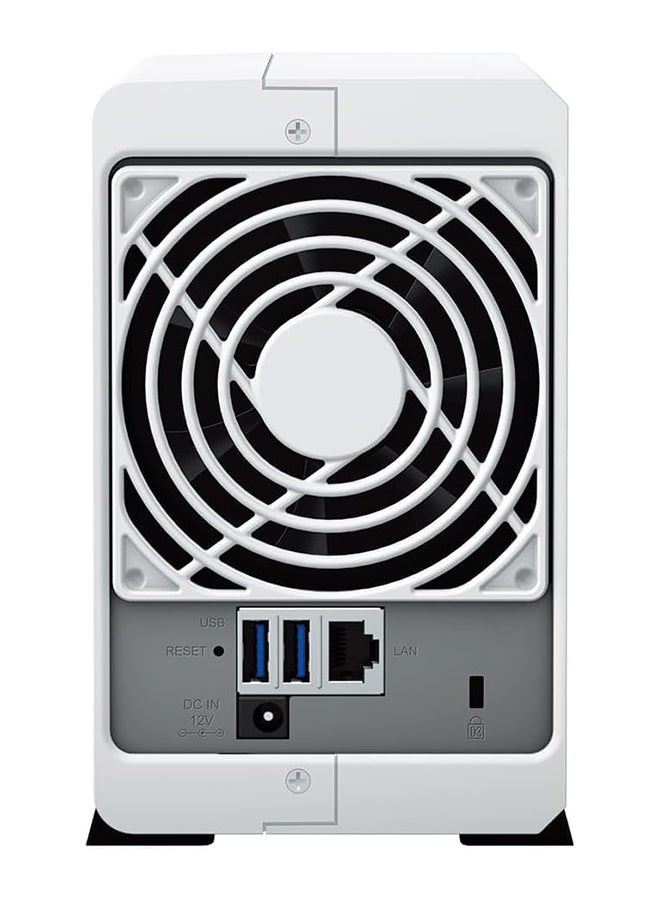 سينولوجي DS223J 16TB 2 bay Desktop NAS Solution installed with 2 x 8TB HAT3300 Drives White  - Image 4