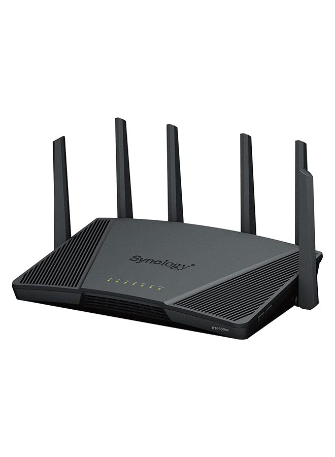 RT6600ax - Tri-Band 4x4 160MHz Wi-Fi router, 2.5Gbps Ethernet, VLAN segmentation, Multiple SSIDs, parental controls, Threat Prevention, VPN (US Version) Black