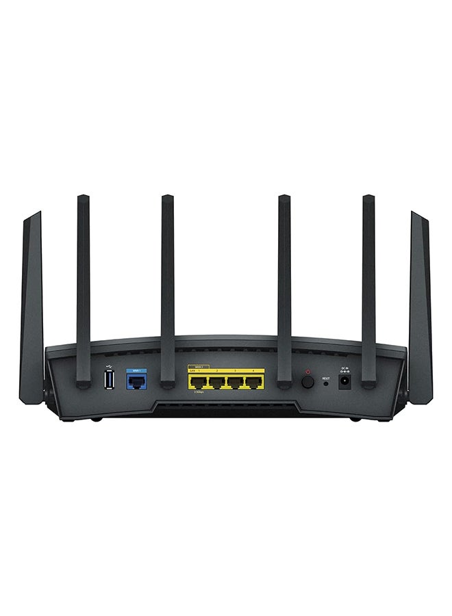RT6600ax - Tri-Band 4x4 160MHz Wi-Fi router, 2.5Gbps Ethernet, VLAN segmentation, Multiple SSIDs, parental controls, Threat Prevention, VPN (US Version) Black
