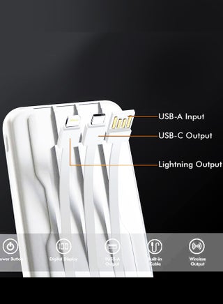 بنك طاقة مغناطيسي مع كابل شاحن لاسلكي نحيف وخفيف الوزن ومؤشر LED - view 2