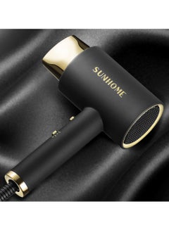 Sunhome 1800W Blow Dryer With Diffuser, Professional Hair Dryer Constant Temperature Hair Care For Light And Quiet Black  - Image 2