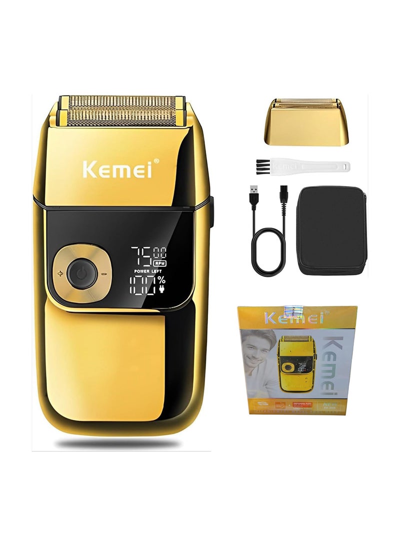 Kemei KM-2028 Electric Metal Smoothing And Trimming Shaver For Men, With Screen And Multiple Speeds (Saudi Version) - Image 1