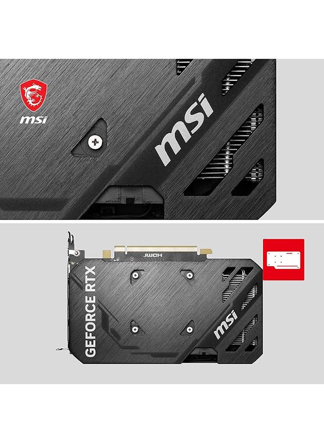 MSI - GeForce RTX 4060 Ti 8G VENTUS 2X BLACK E1 OC Graphics Card - 8GB GDDR6, 2535 MHz Boost Clock, Dual Fan Cooling, Ray Tracing and AI-Enhanced Gaming, PCI Express 4.0, 2x DisplayPort 1.4a, 1x HDMI 2.1, Custom Thermal Design | 912-V512-005 - Image 1