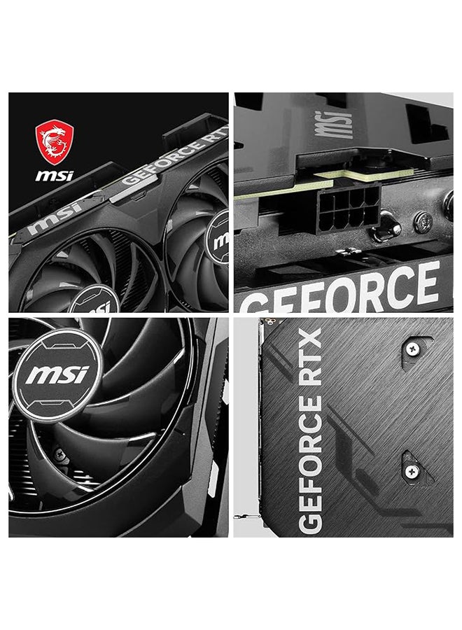 MSI - GeForce RTX 4060 Ti 8G VENTUS 2X BLACK E1 OC Graphics Card - 8GB GDDR6, 2535 MHz Boost Clock, Dual Fan Cooling, Ray Tracing and AI-Enhanced Gaming, PCI Express 4.0, 2x DisplayPort 1.4a, 1x HDMI 2.1, Custom Thermal Design | 912-V512-005 - Image 1