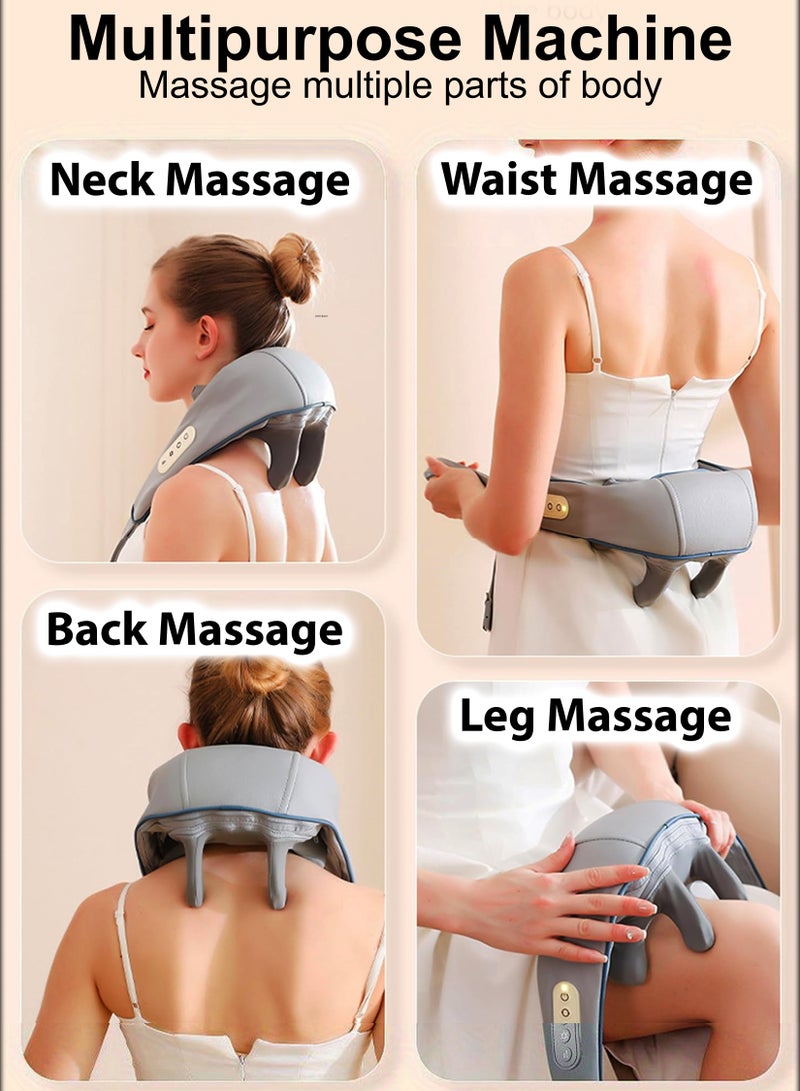 Portable Electric Shoulder Neck Massager Shiatsu With Heat Relieve Tension Target Acupoints Massage 6D Extra Large Massage Head Ideal For Pain Relief Muscle Relaxation Stress Rechargeable With Type c - pnsku/N70025084V/45/_/1700451051/63263e2c-17d8-49d3-bd9f-3b7d0ce90fb4