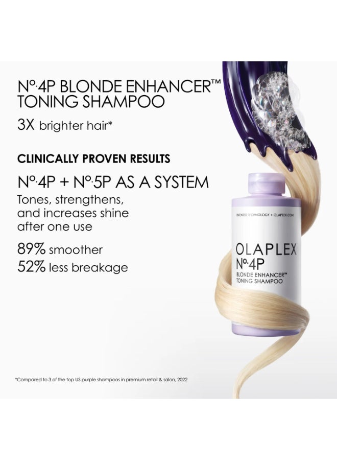 Olaplex - 2-Pieces No.4P Blonde Enhancer Toning Shampoo Lavender And No.5P Blonde Enhancer Toning Conditioner Set 500ml - Image 1