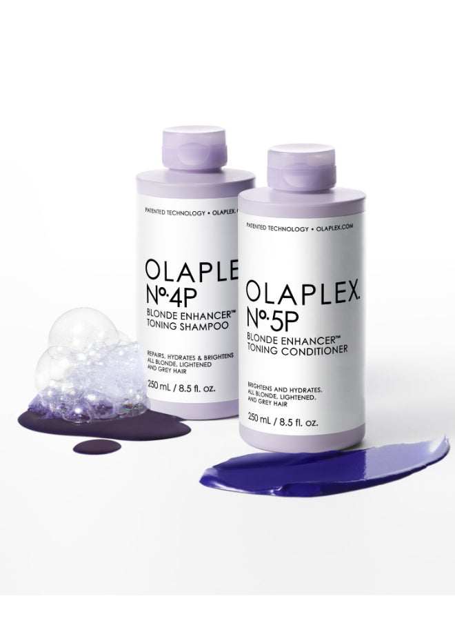Olaplex - 2-Pieces No.4P Blonde Enhancer Toning Shampoo Lavender And No.5P Blonde Enhancer Toning Conditioner Set 500ml - Image 1