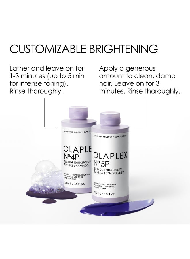 Olaplex - 2-Pieces No.4P Blonde Enhancer Toning Shampoo Lavender And No.5P Blonde Enhancer Toning Conditioner Set 500ml - Image 1