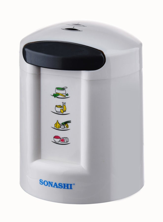 سوناشي مفرمة مطبخ مع وعاء كمبيوتر غير قابل للكسر | مفرمة مزدوجة من الفولاذ المقاوم للصدأ بسرعتين | نظام قفل الأمان والحماية من الحرارة الزائدة | التقطيع والتقطيع والفرم 500 مل 300 واط SMC-22 أبيض - Image 4