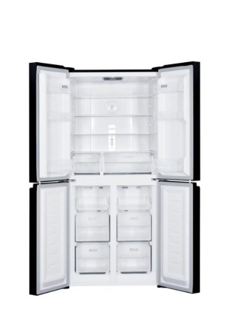 SHARP - French Door Refrigerator 401 L Glass SJ-FH560-BK3 Black - Image 1