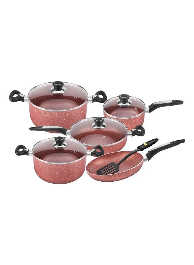 Royalford 10 pcsGranite coated Aluminum Cookware Set, Induction compatible Granite 64x43x25cm  - Image 2