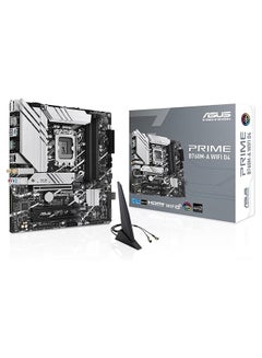أسوس اللوحة الأم PRIME B760M-A WIFI D4 LGA1700 mATX، مجموعة شرائح Intel B760، 4x DDR4 DIMM، ذاكرة تصل إلى 128 جيجابايت كحد أقصى، Wi-Fi 6 / 2.5Gb ETH / BT v5.2، PCIe 4.0، USB 3.2 Type-C، 2*M .2 HDMI/DP | 90MB1CX0-M0EAY0 أسود  - Image 1