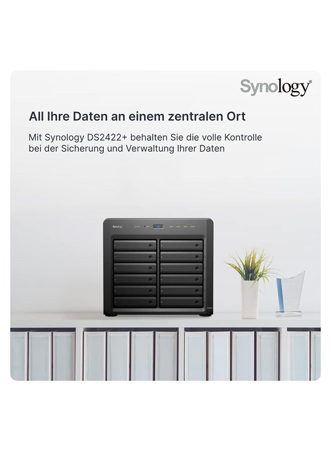 Synology Disk Station DS2422+ - NAS server - 12 bays - SATA 3Gb/s - RAID 0, 1, 5, 6, 10, JBOD - RAM 4 GB - Gigabit Ethernet - iSCSI support 4 GB  - Image 2