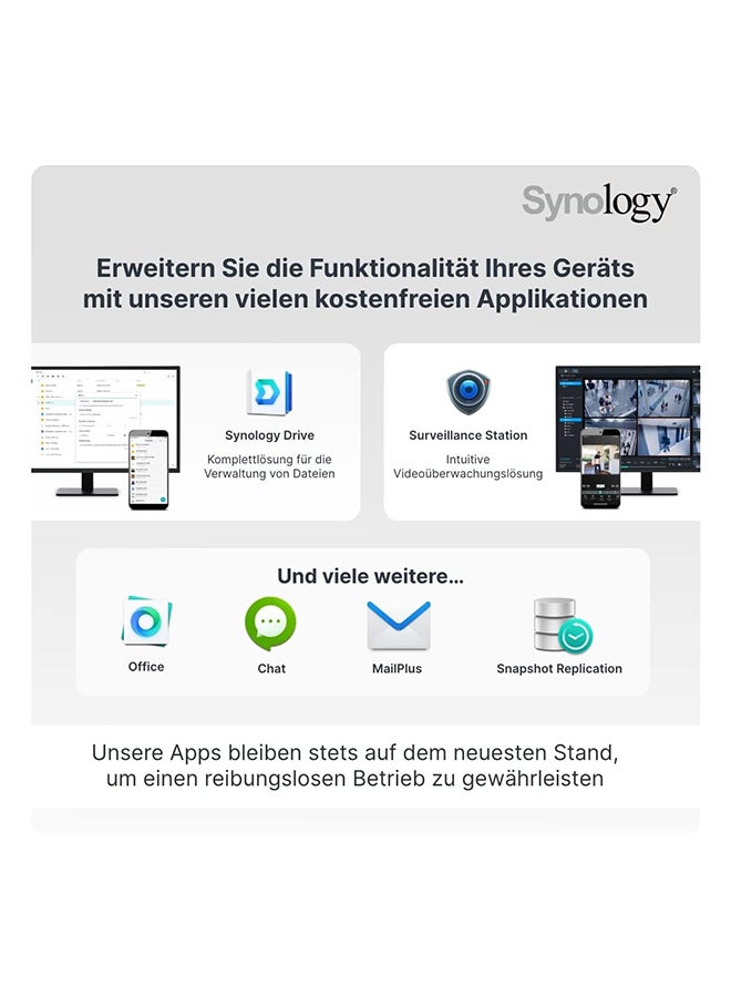 Synology Disk Station DS2422+ - NAS server - 12 bays - SATA 3Gb/s - RAID 0, 1, 5, 6, 10, JBOD - RAM 4 GB - Gigabit Ethernet - iSCSI support 4 GB  - Image 4