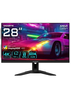 GIGABYTE 28 Inch SS IPS 4K/UHD (3840 x 2160) 144Hz FreeSync Premium Pro Gaming Monitor, M28U Black  - Image 1