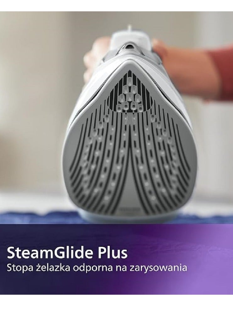 فيليبس - مكواة البخار سلسلة 5000 - بخار مستمر 40 جم/الدقيقة، تعزيز بخار 160 جم، SteamGlide Plus، تبخير عمودي للأقمشة المعلقة - Image 1