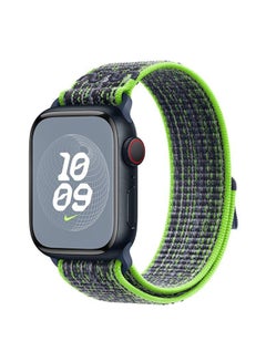 Apple Replacement Nike Sport Band For Apple Watch 45mm Bright Green/Blue  - Image 2