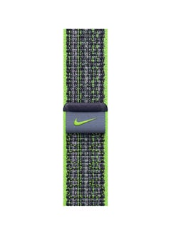 Apple Replacement Nike Sport Band For Apple Watch 45mm Bright Green/Blue  - Image 1