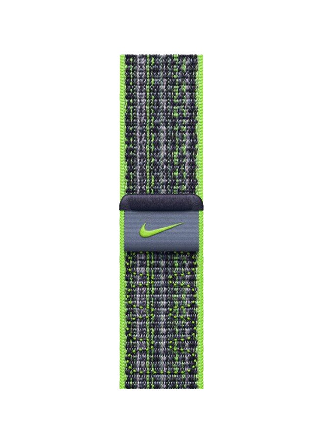 Apple Replacement Nike Sport Band For Apple Watch 45mm Bright Green/Blue  - Image 1