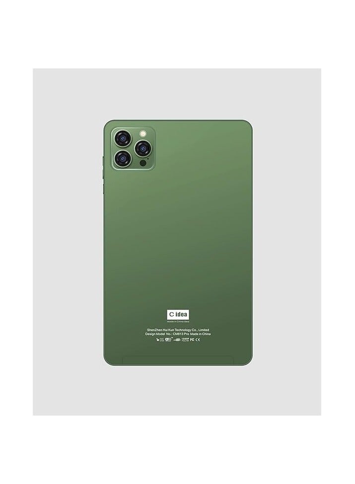 سي آيديا - CM513 Pro Android جهاز لوحي ذكي بشريحتي اتصال وذاكرة وصول عشوائي 6 جيجابايت وذاكرة داخلية 256 جيجابايت ويدعم تقنية 5G LTE باللون الأخضر مع لوحة مفاتيح بلوتوث - Image 1