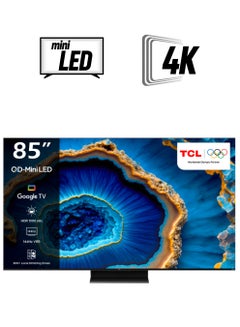 TCL 85 Inch TV 4K QD-Mini LED Smart Google TV Game Master 2.0 Dolby Vision IQ-Atmos HDR 1500 Nits Peak IMAX Enhanced 144HZ VRR - (2023 Model) 85C755 Black 85C755 Black  - Image 1