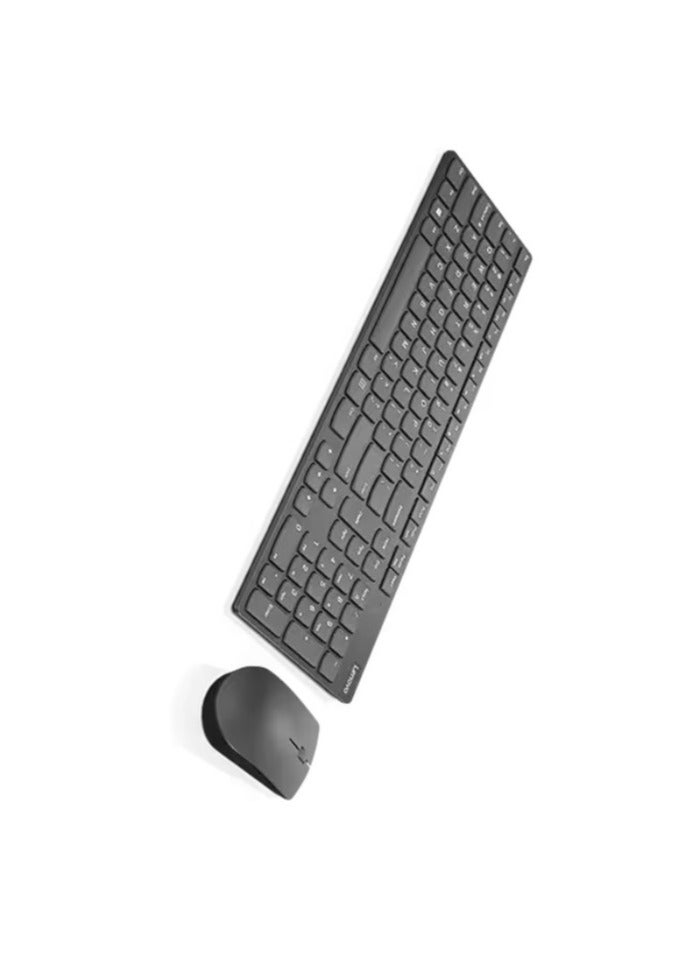 Professional Ultraslim Wireless Combo Keyboard And Mouse With Arabic Grey
