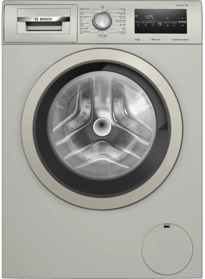 Series 4, Washing Machine, Frontloader Fullsize 1400 rpm, 8 kg 2300 W WAN282X1EG Silver Inox - pnsku/N70025619V/45/_/1716802141/f3d9a50c-f743-40b8-bf74-a85d64ef1065