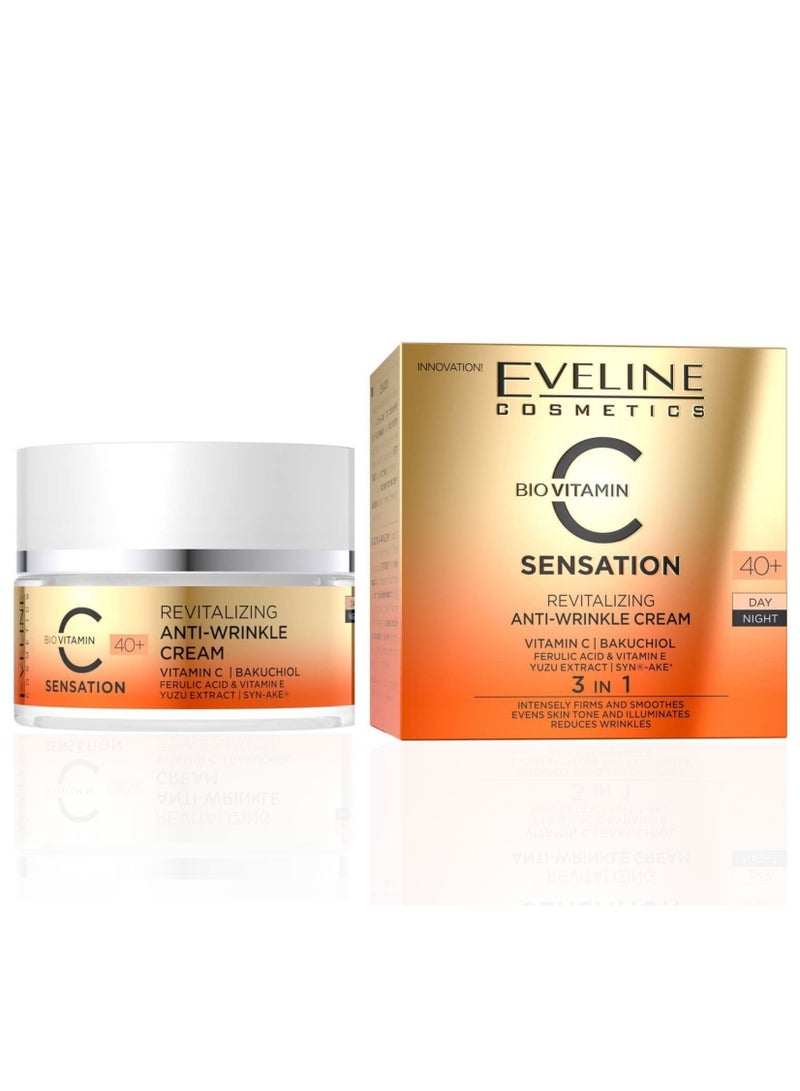 Sensation Cream Anti-Wrinkle- With Bio Vitamin C- Collagen Production- Brightening Effect- Improved Skin Texture- For 40 Years+ - Day And Night Cream 50 mlml - pnsku/N70025637V/45/_/1700548389/13e1a49a-0562-467a-a196-a2f95d8abf29