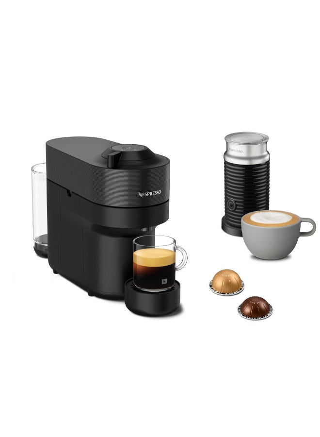 نسبرسو نسبريسو فيرتو بوب GDV2 ماكينة تحضير القهوة بالكبسولات، مع خافقة الحليب آيروتشينو 3 لرغوة الحليب للكابتشينو واللاتيه، تحضر 6 أحجام أكواب للقهوة السوداء، 0.6 لتر، أسود 0.6 L 1260 W GDV2-GB-BK-NE+3694BK أسود - Image 1