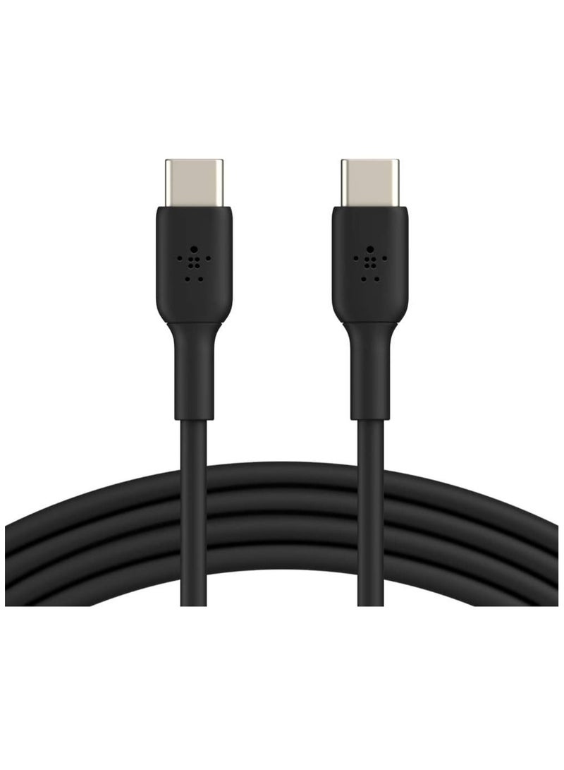 belkin - BoostCharge USB-C To USB-C Fast Charger Cable For iPhone 15, Samsung Galaxy S23, S22, Google Pixel, iPad, MacBook, Nintendo Switch And More - 2M Black - Image 1