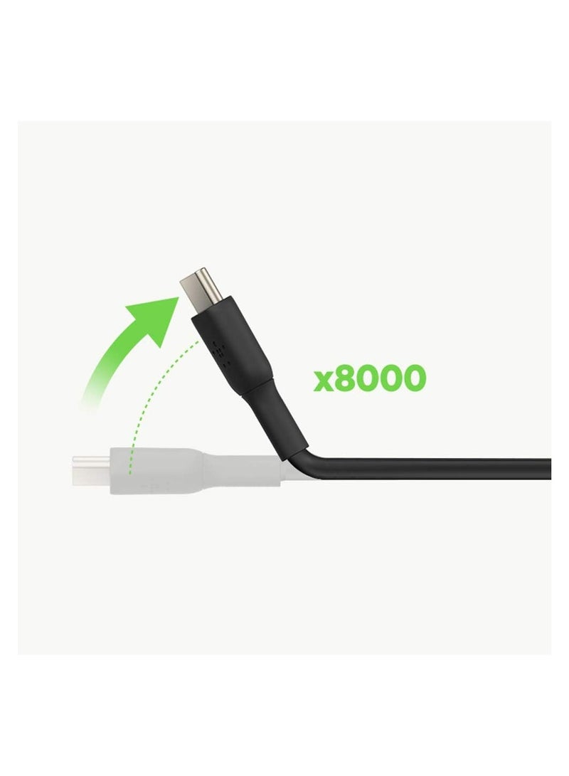 belkin - BoostCharge USB-C To USB-C Fast Charger Cable For iPhone 15, Samsung Galaxy S23, S22, Google Pixel, iPad, MacBook, Nintendo Switch And More - 2M Black - Image 1