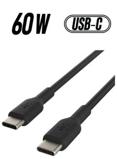 belkin BoostCharge USB-C To USB-C Fast Charger Cable For iPhone 15, Samsung Galaxy S23, S22, Google Pixel, iPad, MacBook, Nintendo Switch And More - 2M Black  - Image 1
