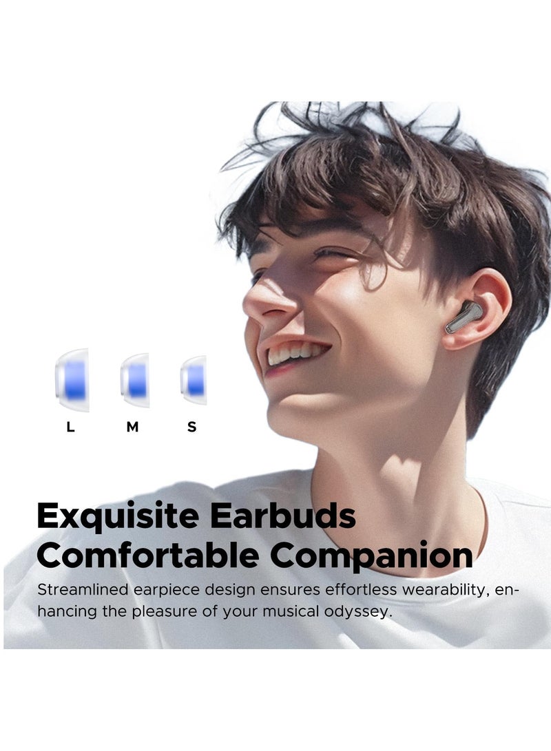 SoundPEATS - Clear In-ear Wireless Earbuds Black - Image 1