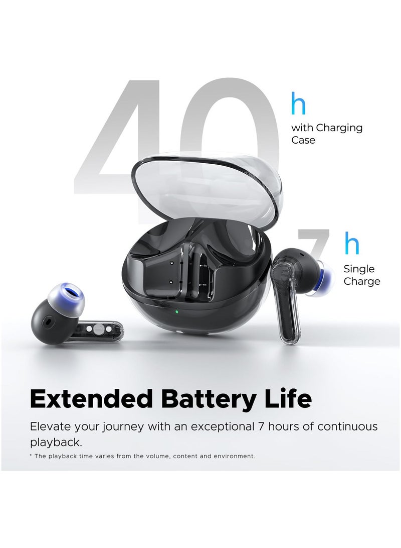 SoundPEATS Clear In-ear Wireless Earbuds Black  - Image 3