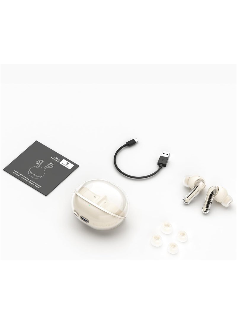 Clear In-ear Wireless Earbuds Beige