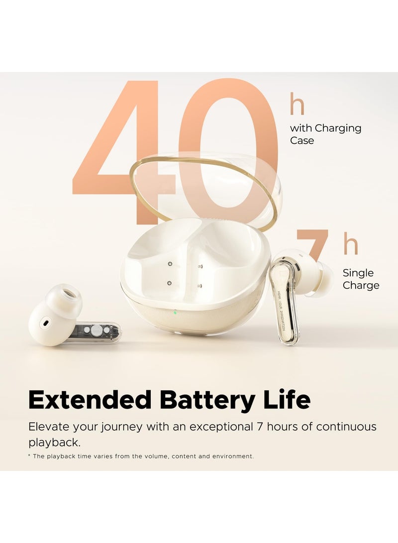 SoundPEATS Clear In-ear Wireless Earbuds Beige  - Image 3
