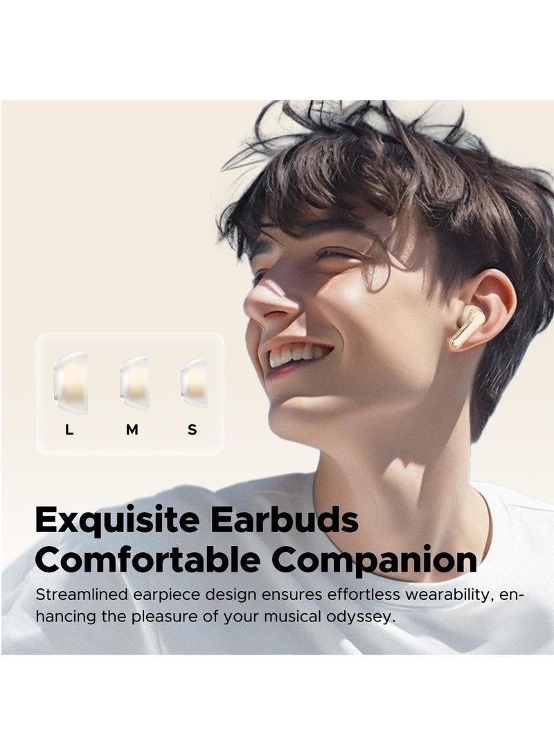 Clear In-ear Wireless Earbuds Beige