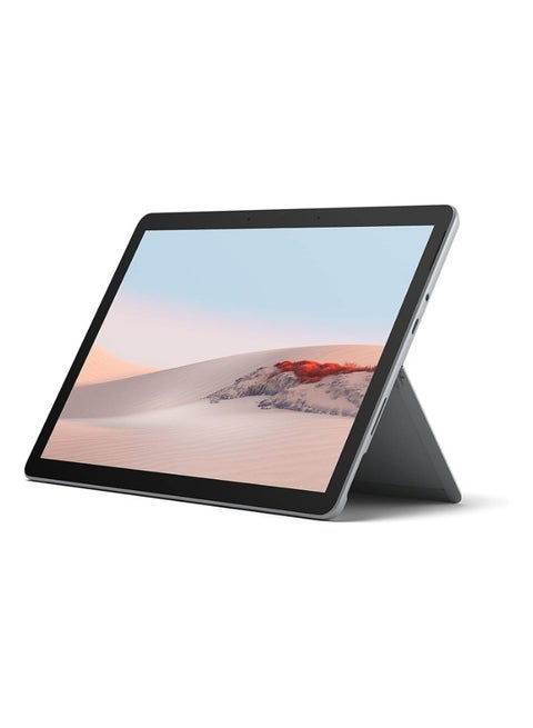 جهاز Surface Go 2 قابل للتحويل 2 في 1 مع شاشة عالية الدقة مقاس 10.5 بوصة، ومعالج Intel Pentium Gold 4425Y / ذاكرة الوصول العشوائي سعة 4 جيجابايت / Emmc سعة 64 جيجابايت / نظام التشغيل Windows 10 Pro / بطاقة رسومات Intel UHD / اللغة الإنجليزية / العربية البلاتينية