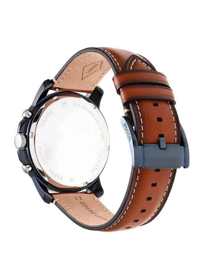 FOSSIL Men's Leather Chronograph Watch FS5151  - Image 2