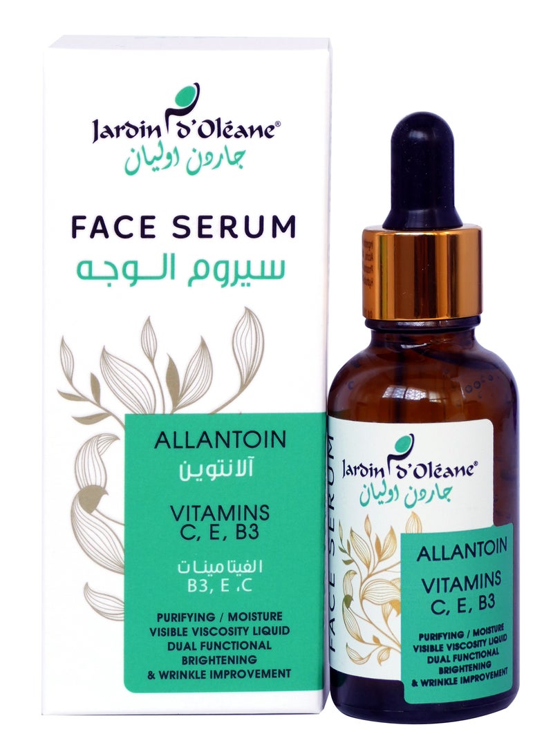 JARDIN D OLEANE - Face Serum Allantoin Vitamins C And E With B3 Allantoin 30ml - Image 1