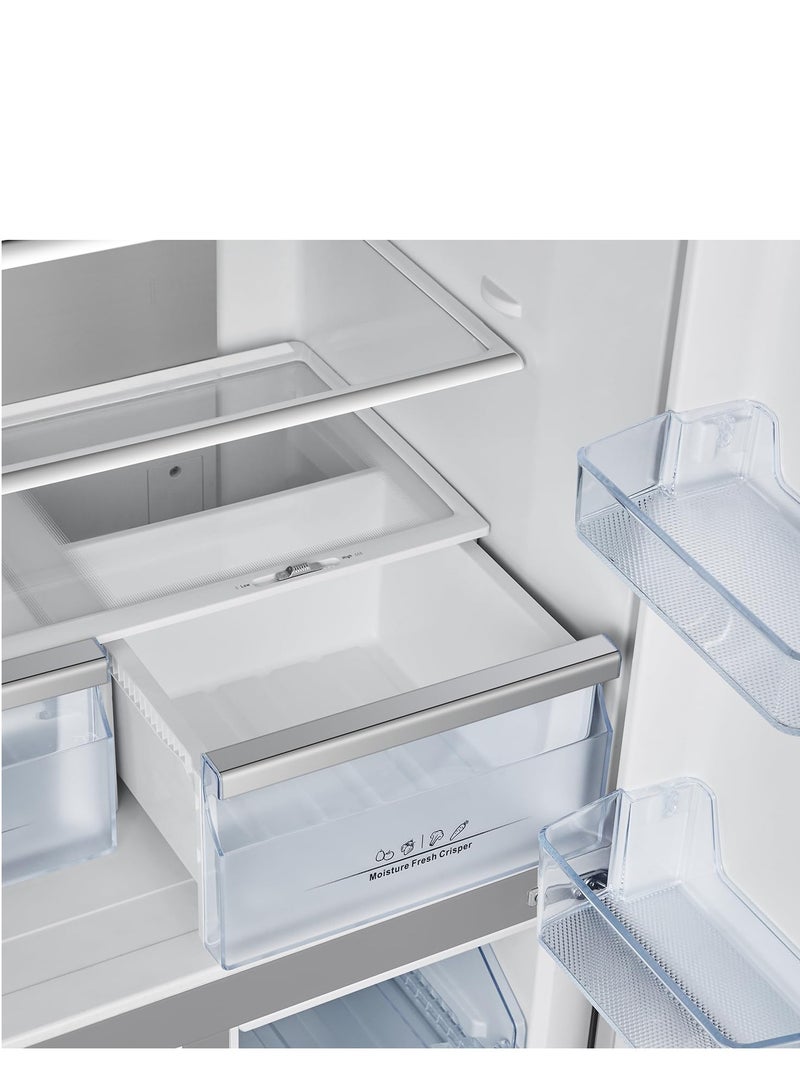 Hisense - 561L Gross/ 462L Net Capacity, 4 Door No Frost Refrgerator, Electronic Control, Multi Air Flow, Convertible (Fridge-Freezer) Bottom Right Compartment RQ561N4AC1 Silver - Image 1