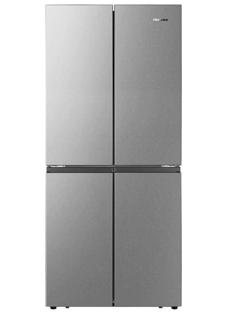 Hisense - 561L Gross/ 462L Net Capacity, 4 Door No Frost Refrgerator, Electronic Control, Multi Air Flow, Convertible (Fridge-Freezer) Bottom Right Compartment RQ561N4AC1 Silver - Image 1