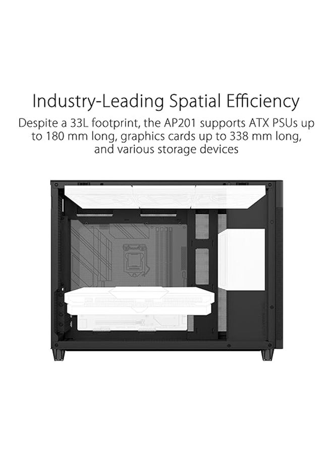 ASUS AP201 PRIME CASE TG Mini Tower Black - Image 2